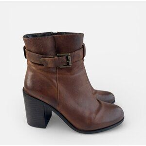 Steve Madden Womens Leather Porshia Ankle Boots Womens 7 Cognac